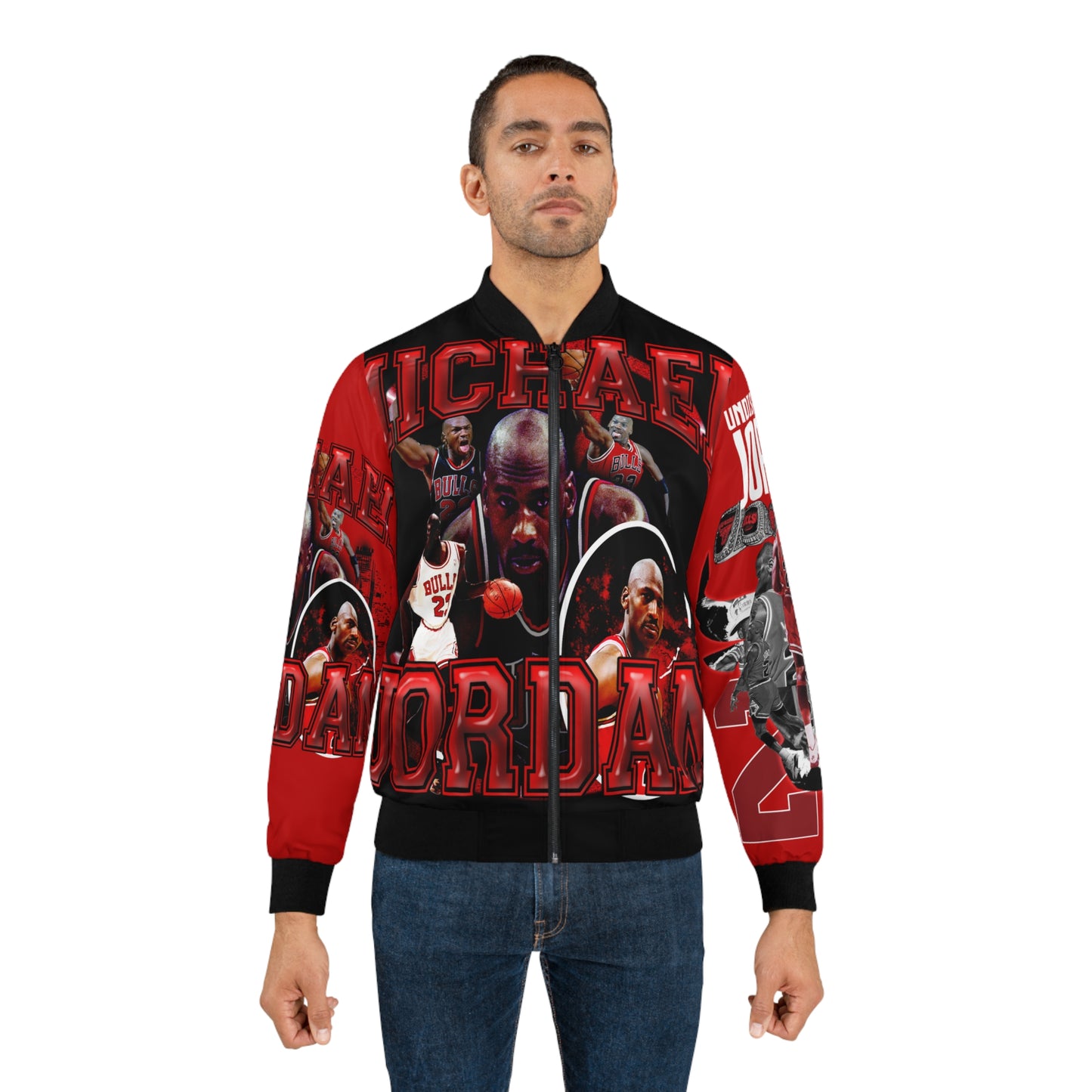 Michael Jordan Men's AOP Bomber Jacket