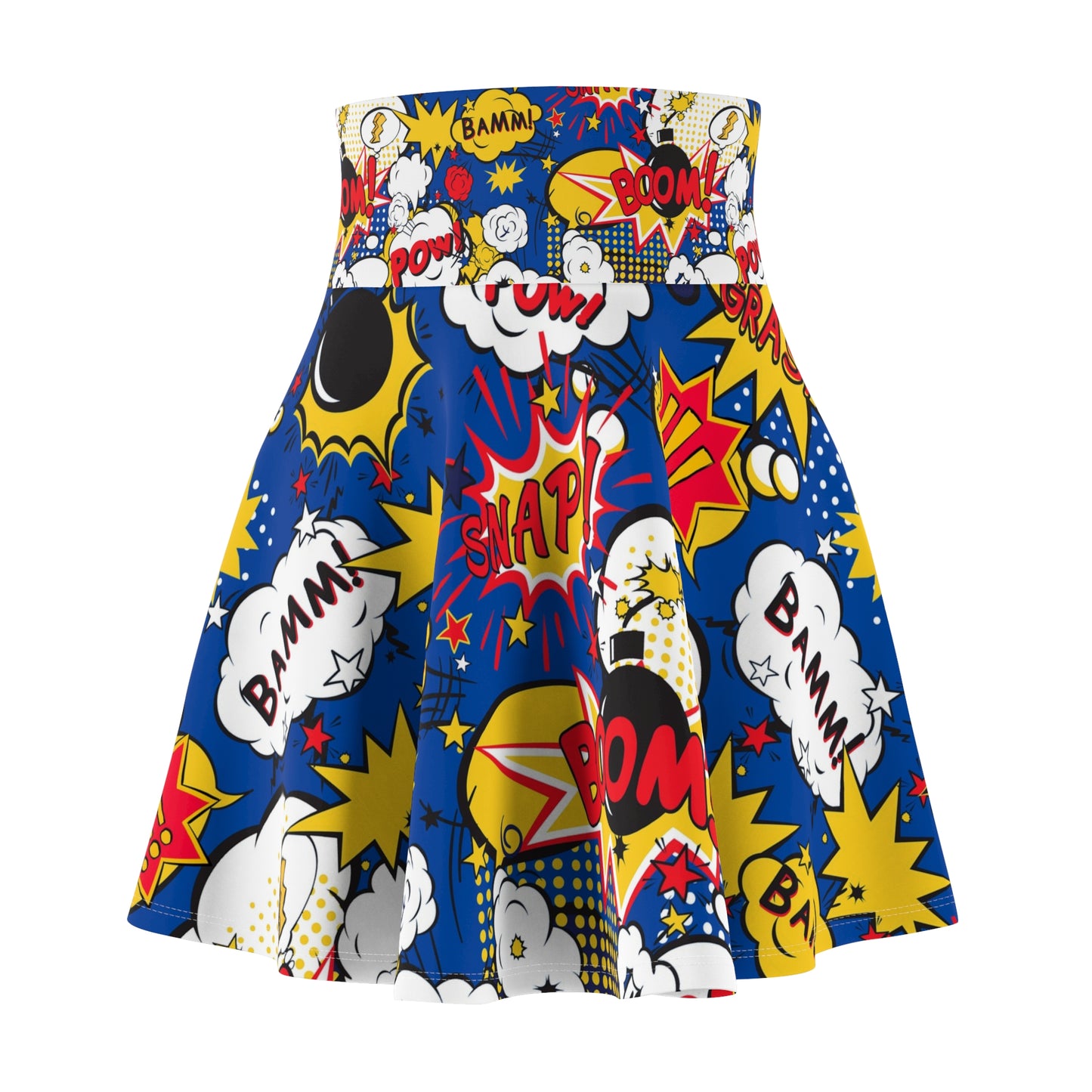 Pow, wow, comic book Women's Skater Skirt (AOP)