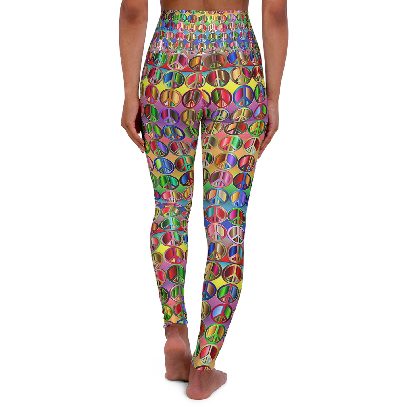 Peace ✌️ High Waisted Yoga Leggings (AOP)