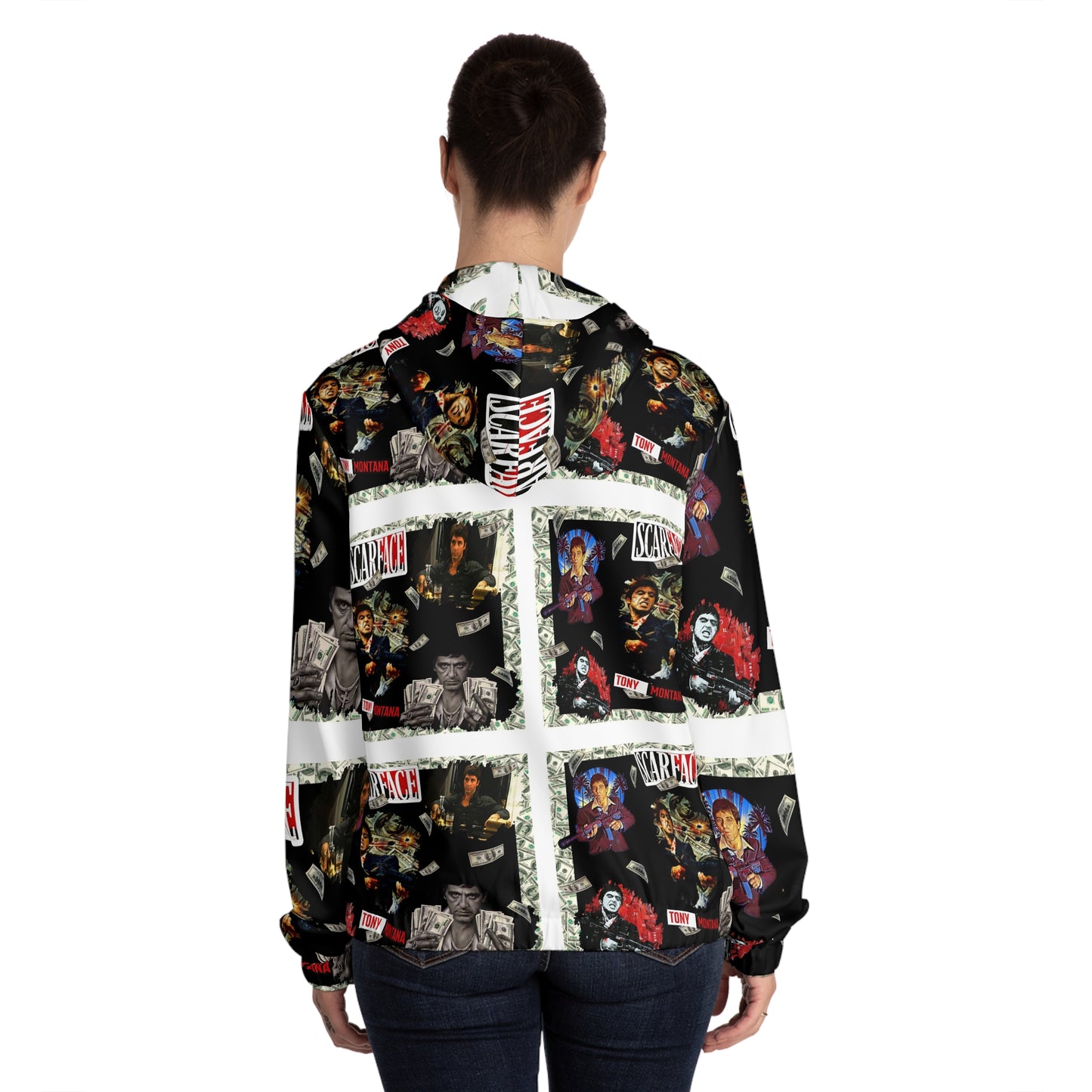 Scarface Womens Full-Zip Hoodie (AOP)
