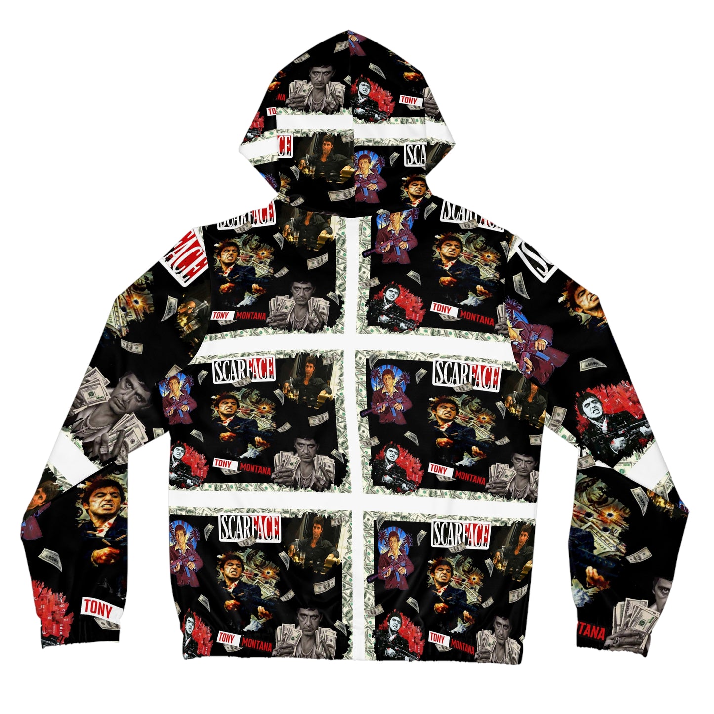 Scarface Womens Full-Zip Hoodie (AOP)