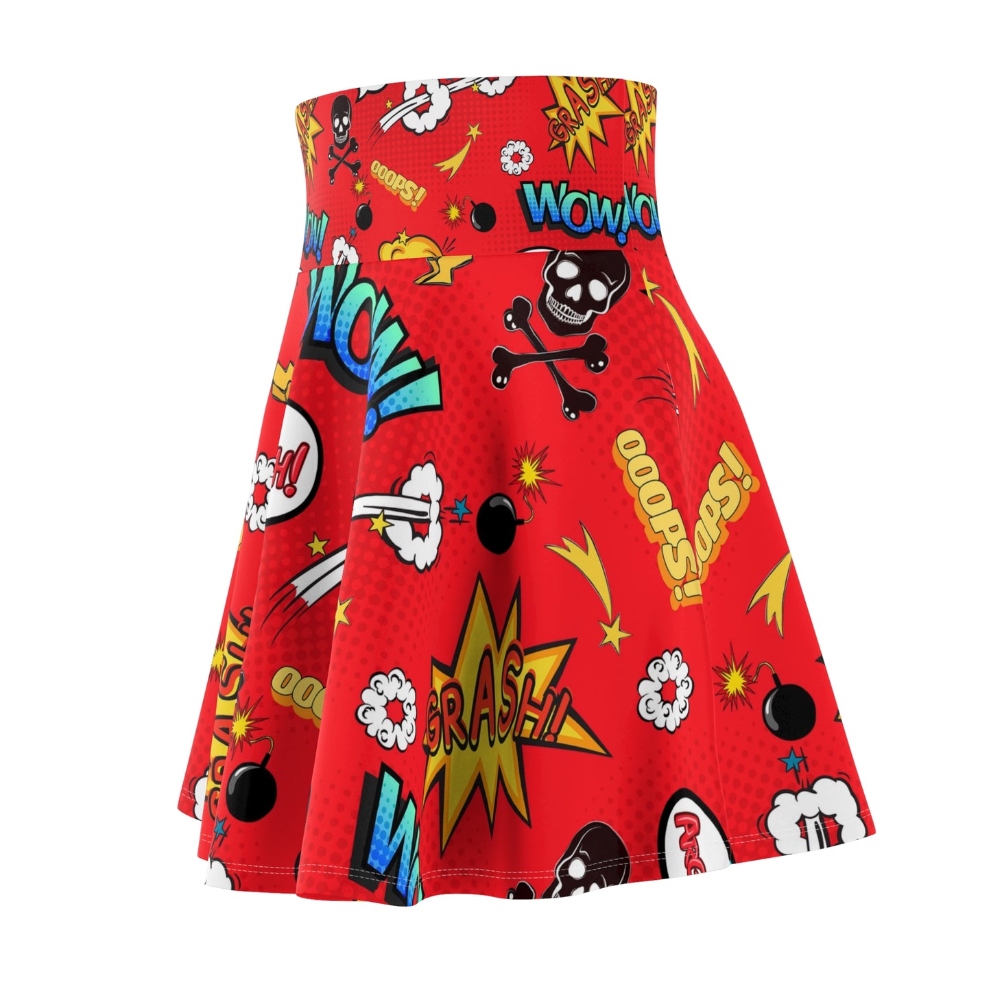 Pow ,wow ,comic book Women's Skater Skirt (AOP)