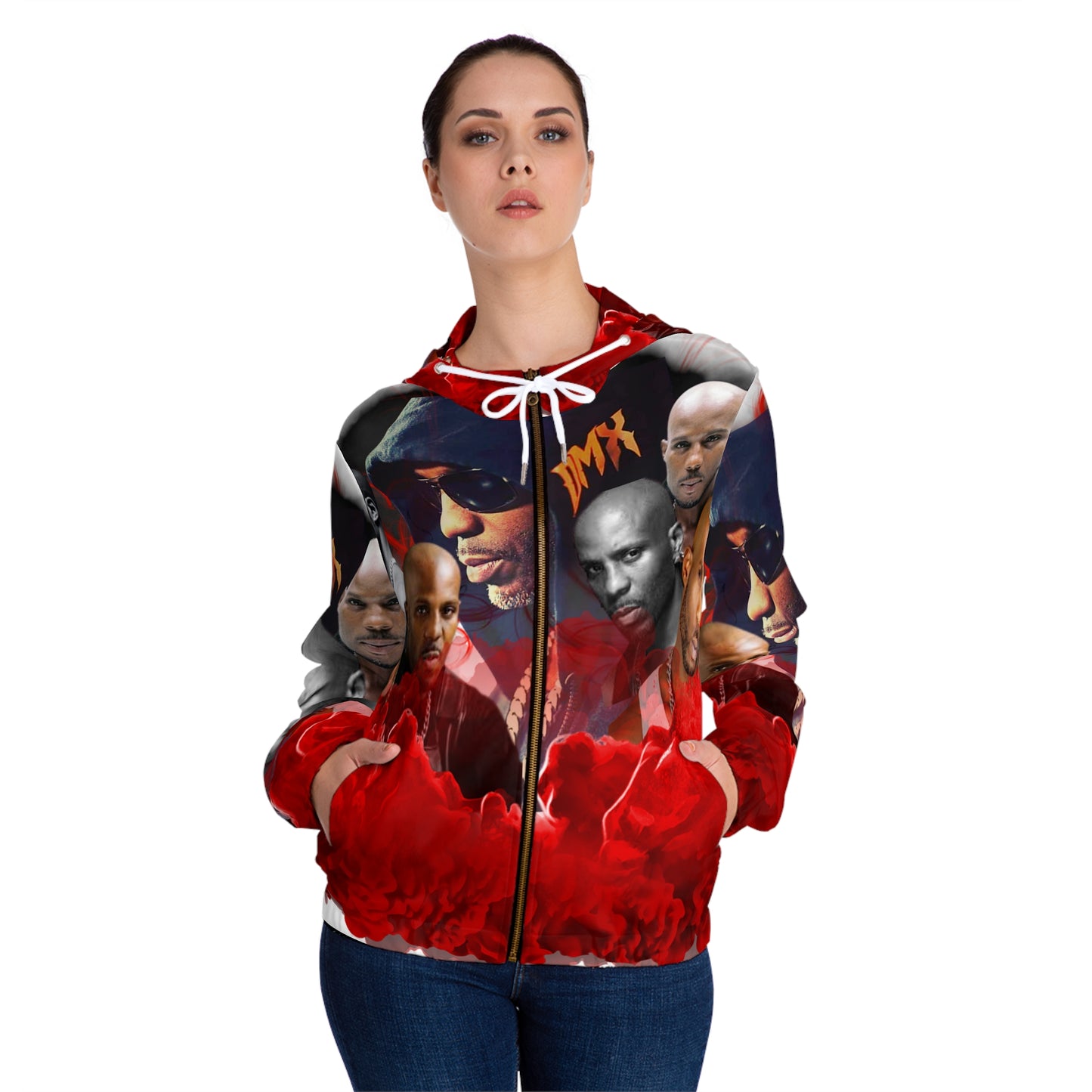 Dmx Womens Full-Zip Hoodie (AOP)