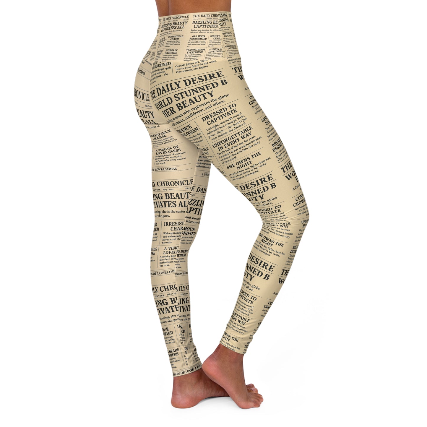 Newspaper sexy of Vibrant High Waisted Yoga Leggings, Colorful Activewear, Pilates Pants, Fitness Leggings, Yoga Outfits, Stylish Exercise Clothing