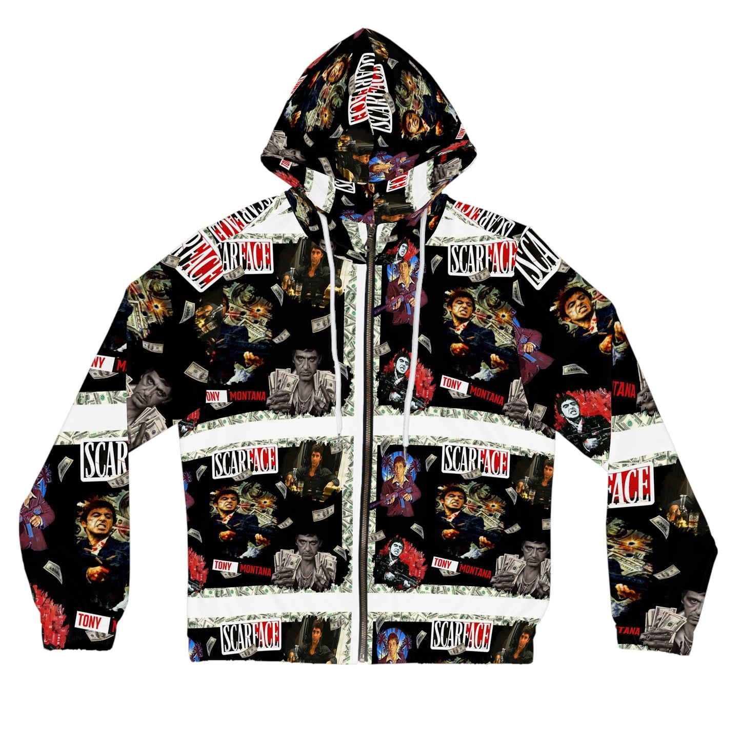 Scarface Womens Full-Zip Hoodie (AOP)