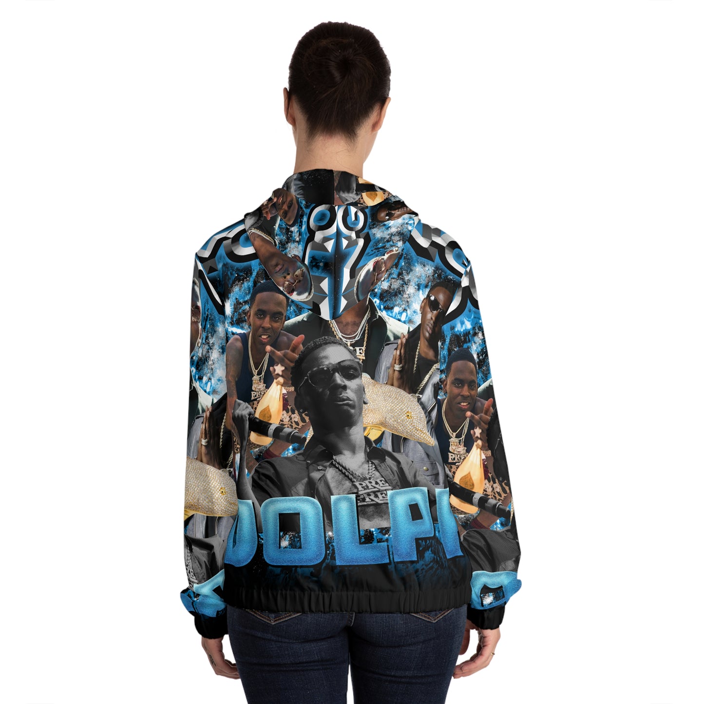Young Dolph Womens Full-Zip Hoodie (AOP)
