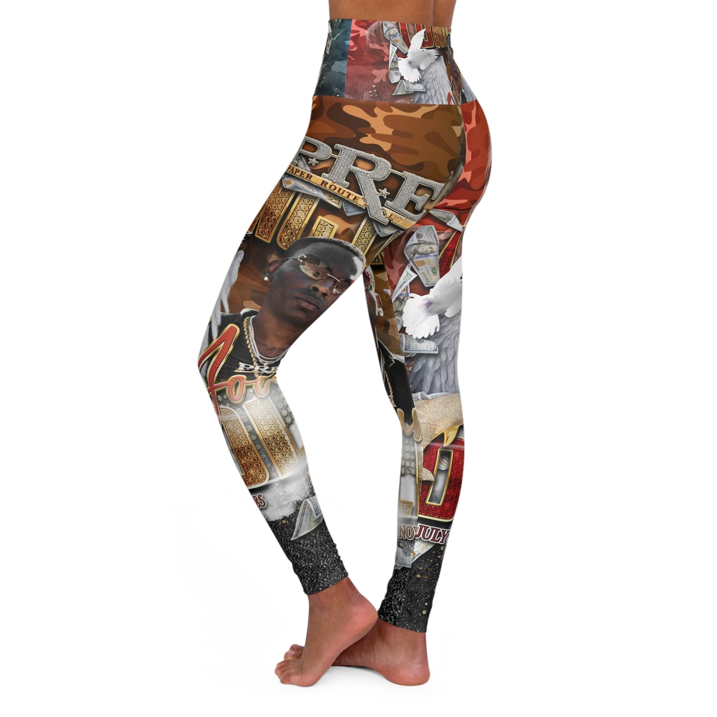Young Dolph High Waisted Yoga Leggings (AOP)