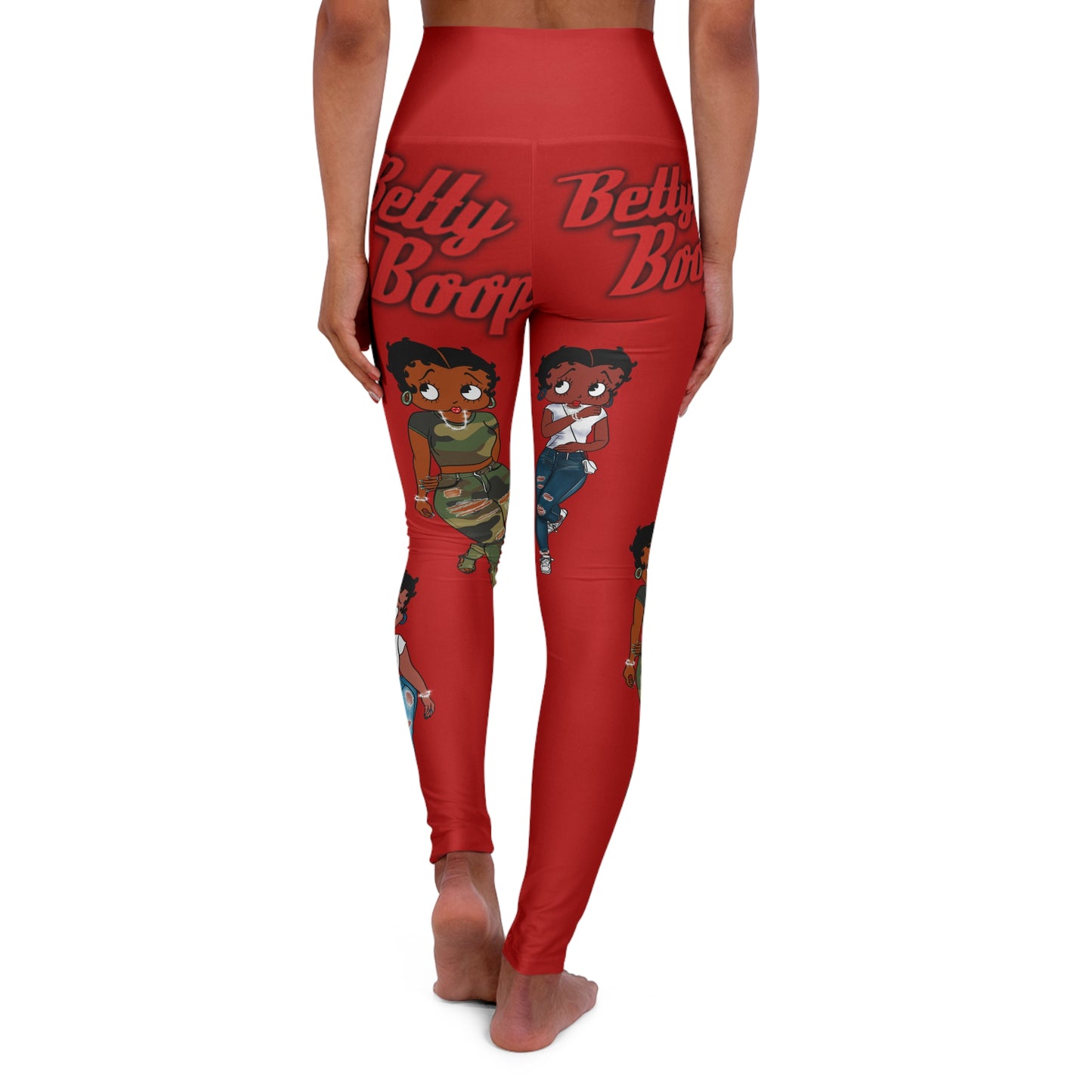 Betty boop red High Waisted Yoga Leggings