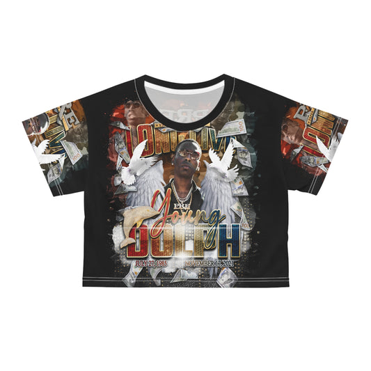 Young Dolph Black Crop Tee (AOP)