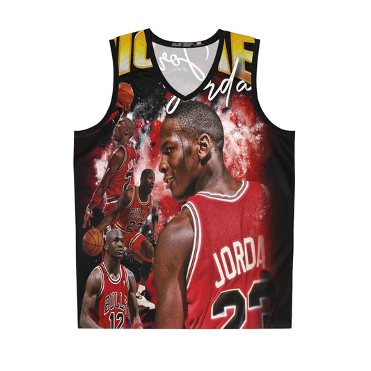 Michael Jordan black and red all over printed Basketball Jersey