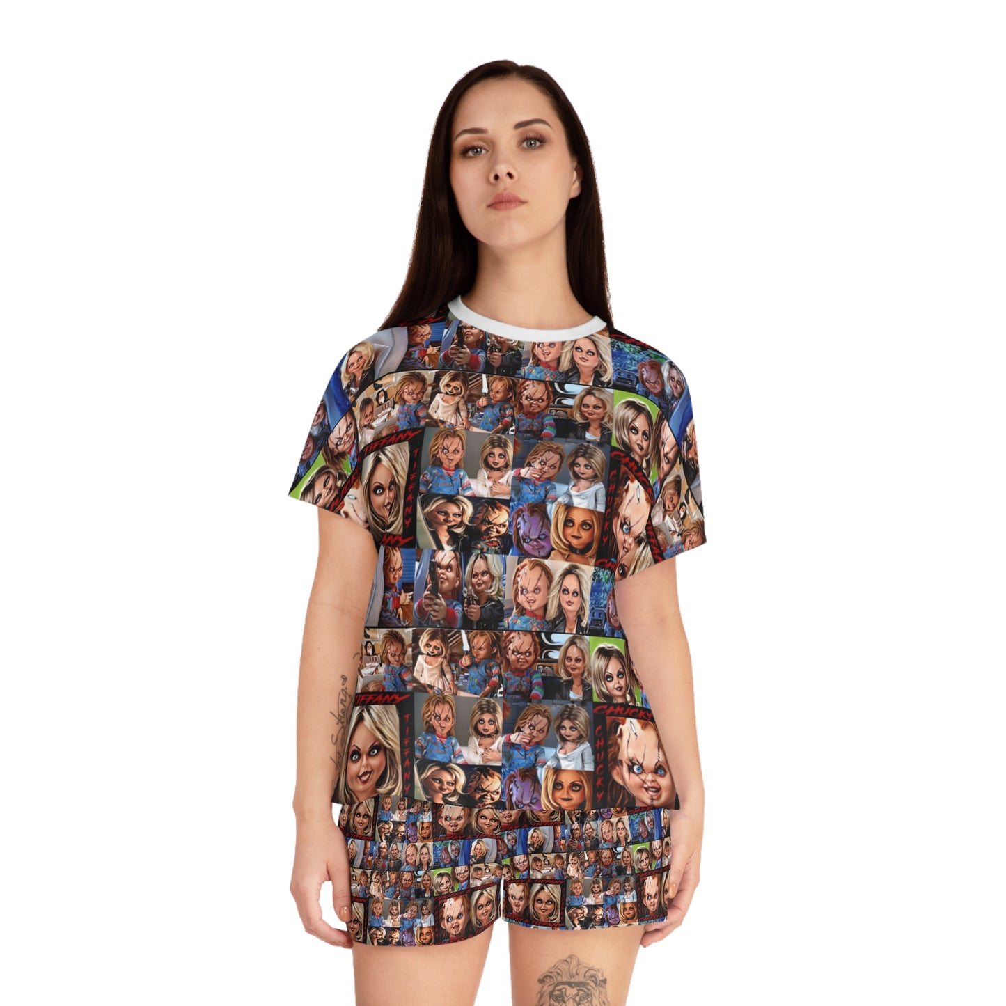 Chucky and bride of Chucky Women's Short Pajama Set (AOP)