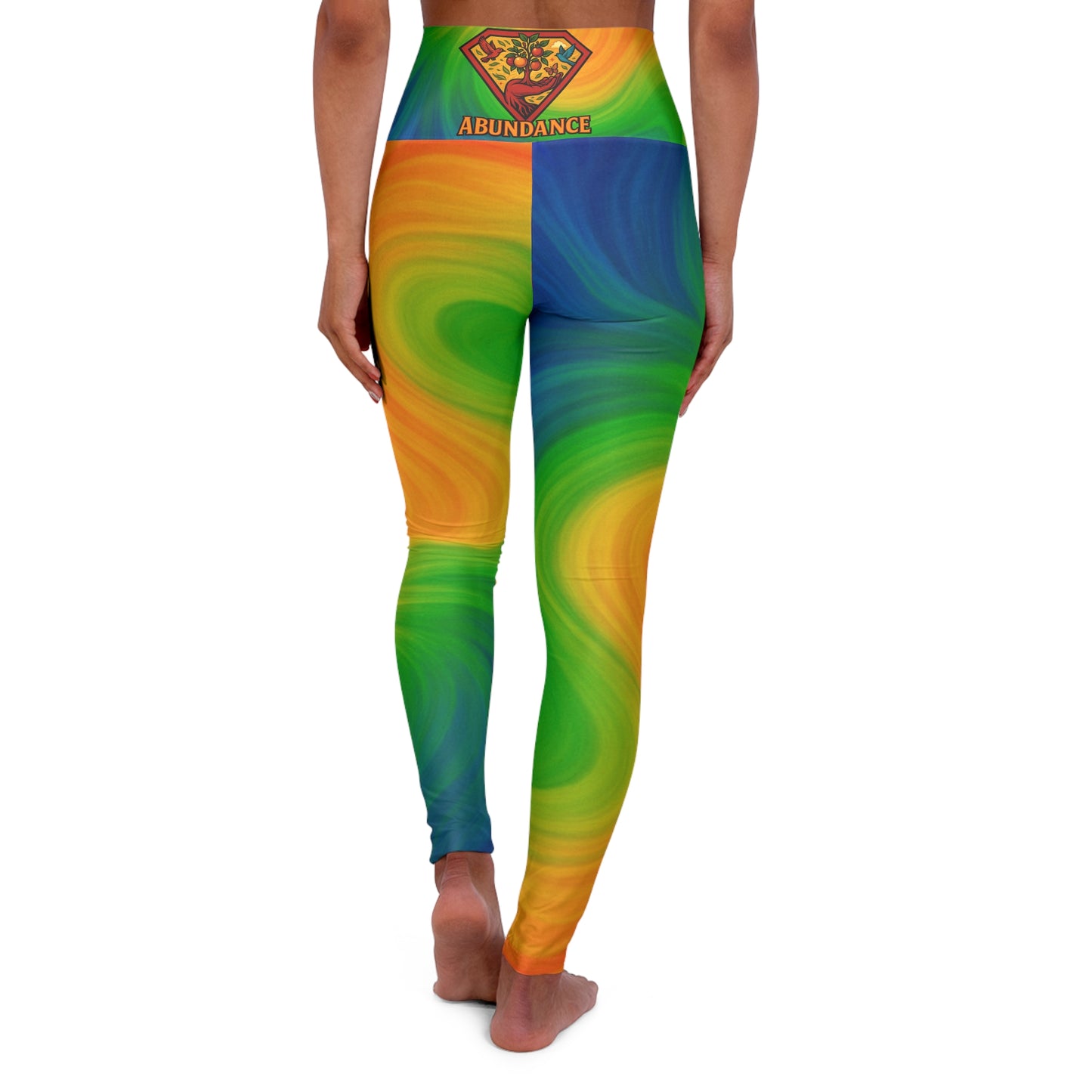 Abundance Vibrant High Waisted Yoga Leggings, multi colorful Activewear, Pilates Pants, Fitness Leggings, Yoga Outfits, Stylish Exercise Clothing