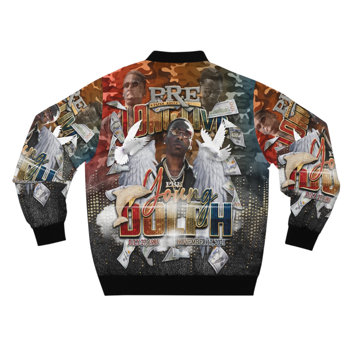 Young Dolph Men's Bomber Jacket (AOP)