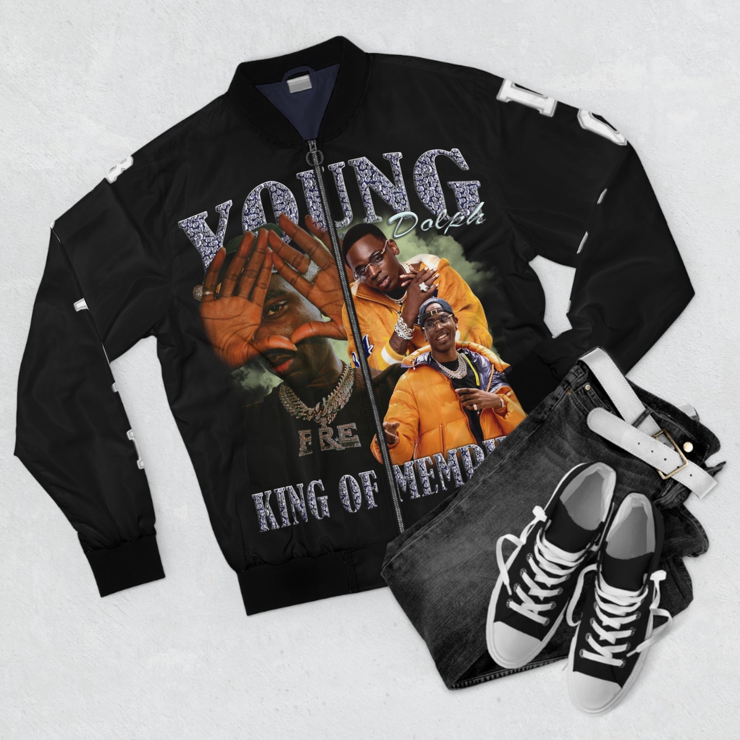 Young Dolph Men's Bomber Jacket (AOP)