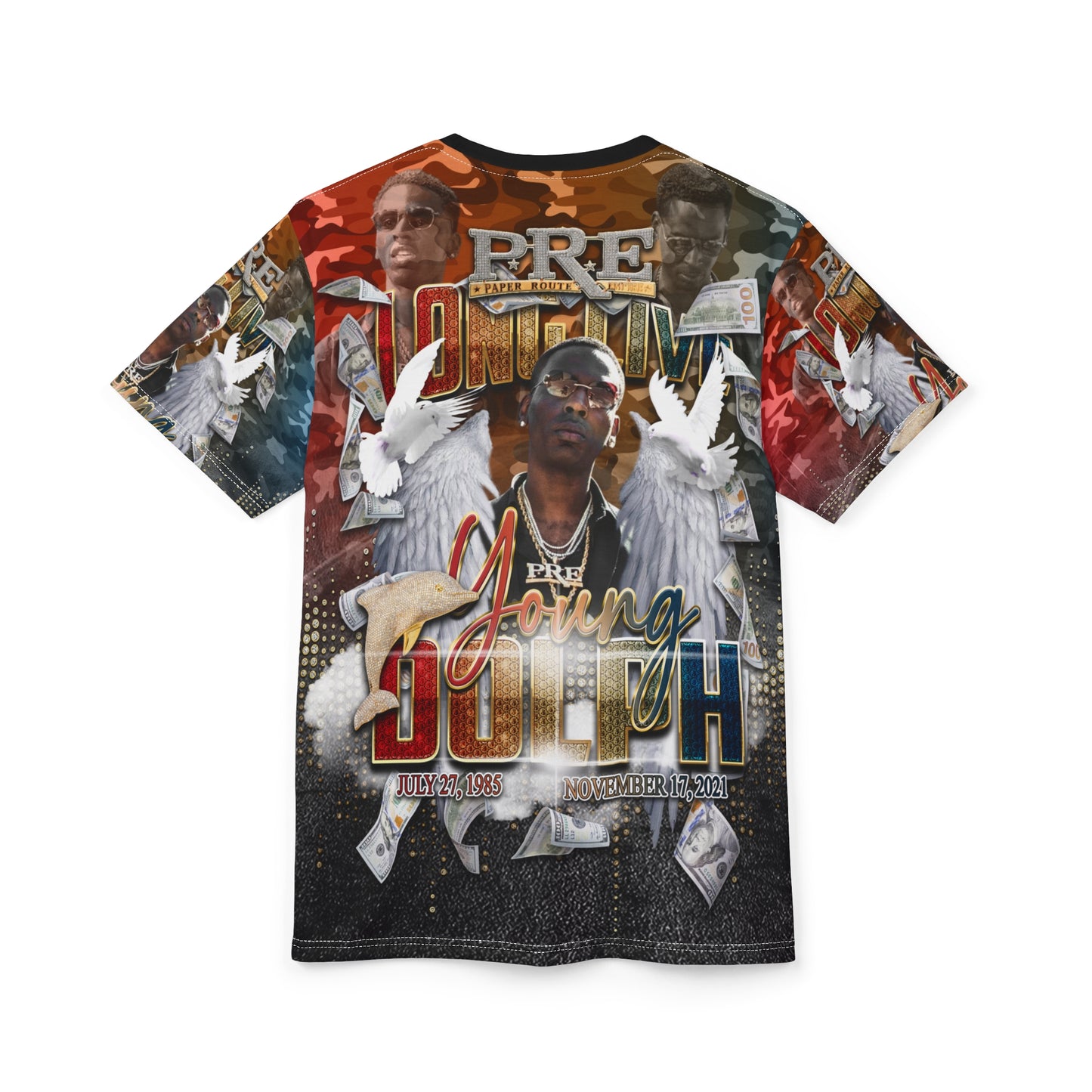 Young Dolph Unisex Cut & Sew Tee (AOP)