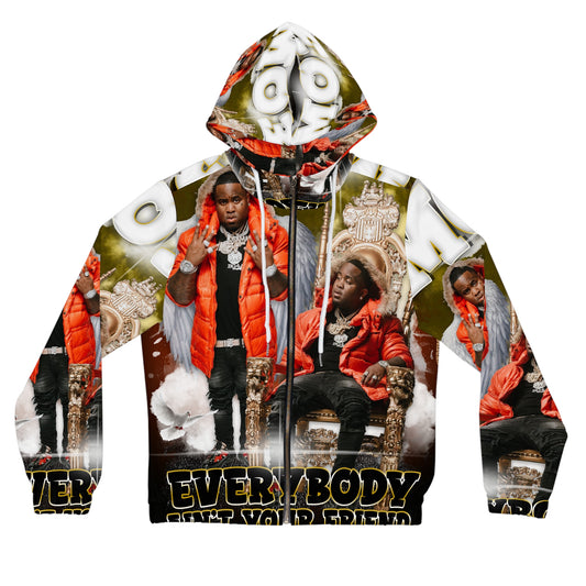 Mo3 Womens Full-Zip Hoodie (AOP)