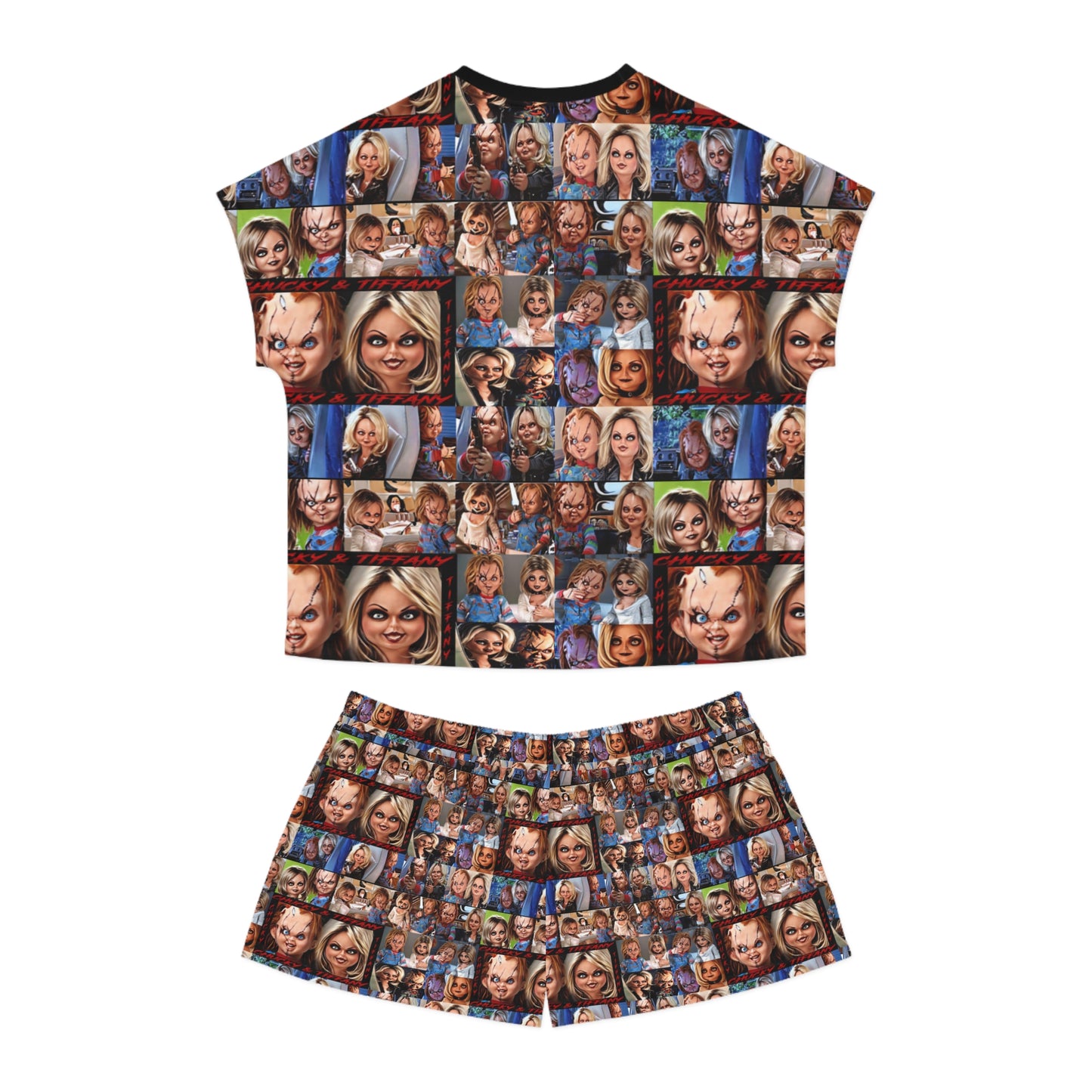 Chucky and bride of Chucky Women's Short Pajama Set (AOP)