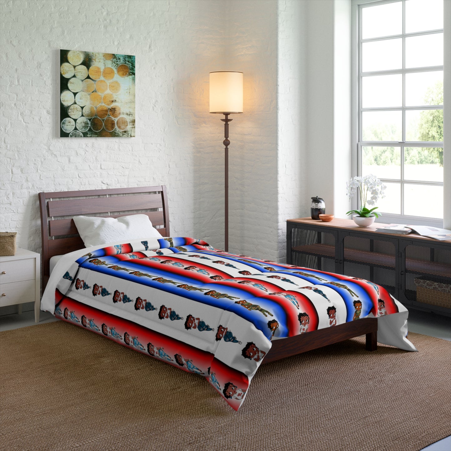 Betty boop red white and blue Comforter