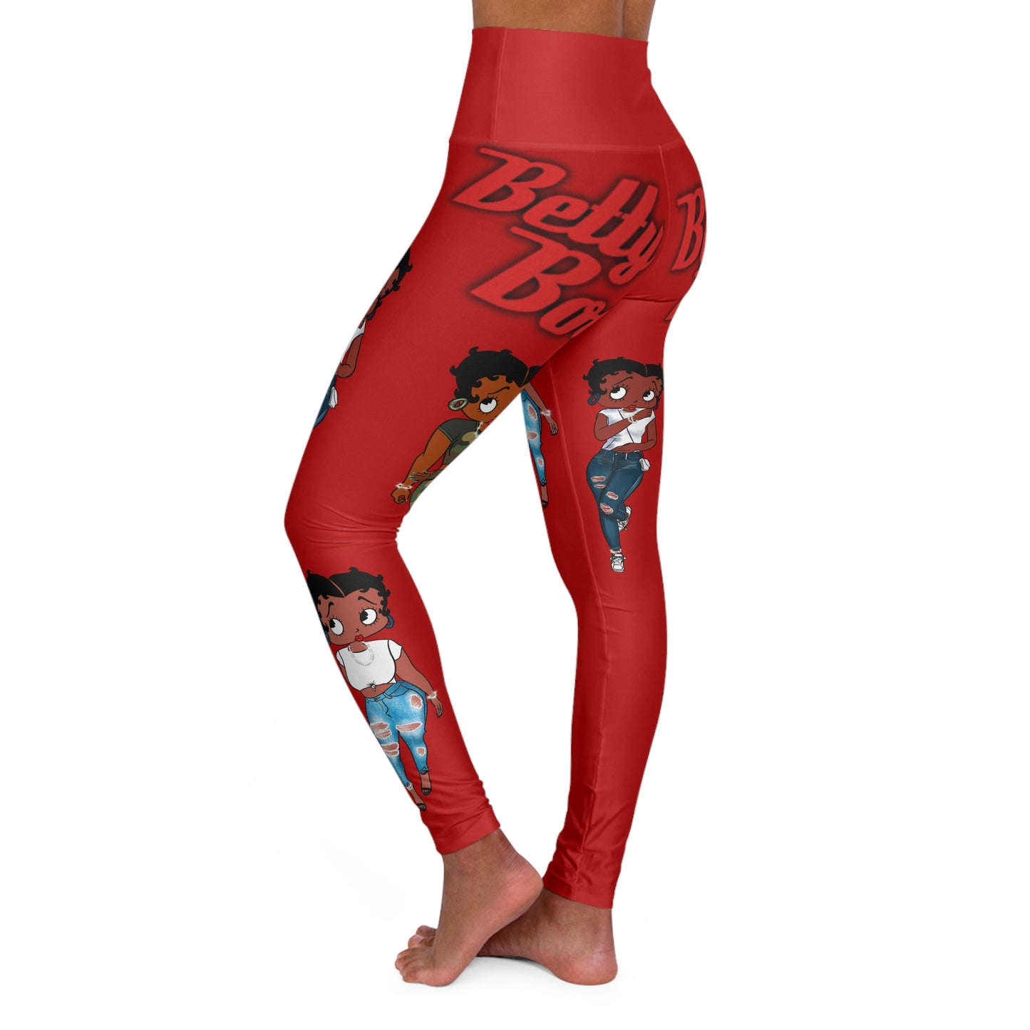 Betty boop red High Waisted Yoga Leggings