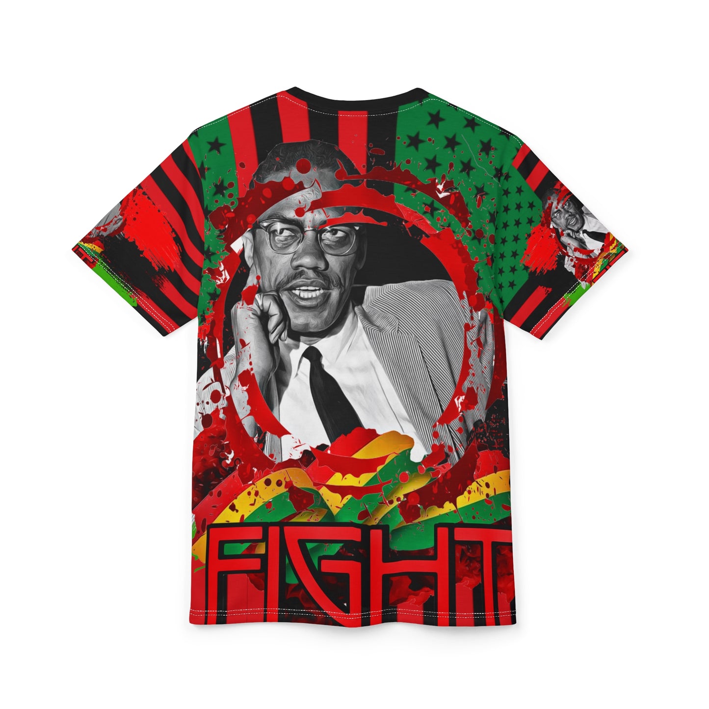 Malcolm x Unisex Cut & Sew Tee (AOP)