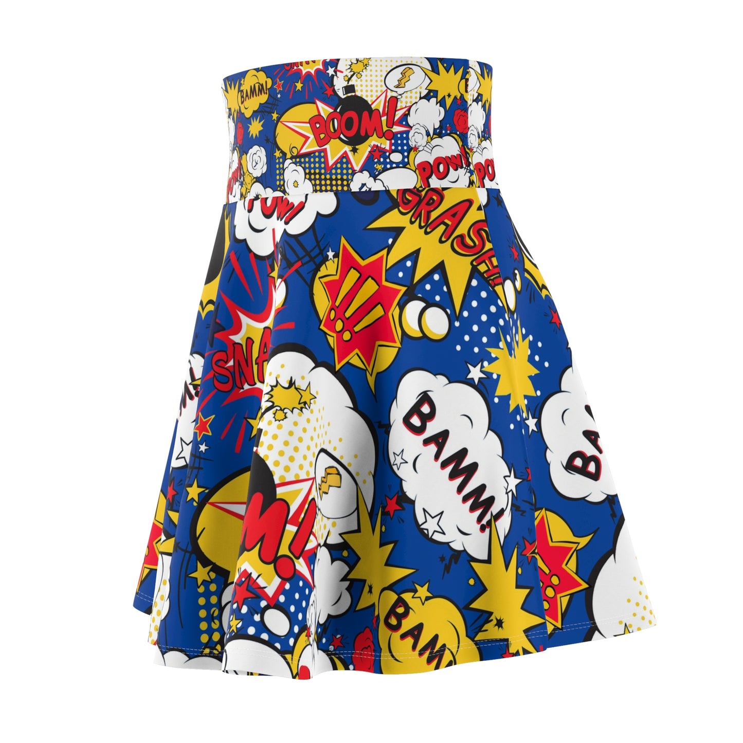 Pow, wow, comic book Women's Skater Skirt (AOP)