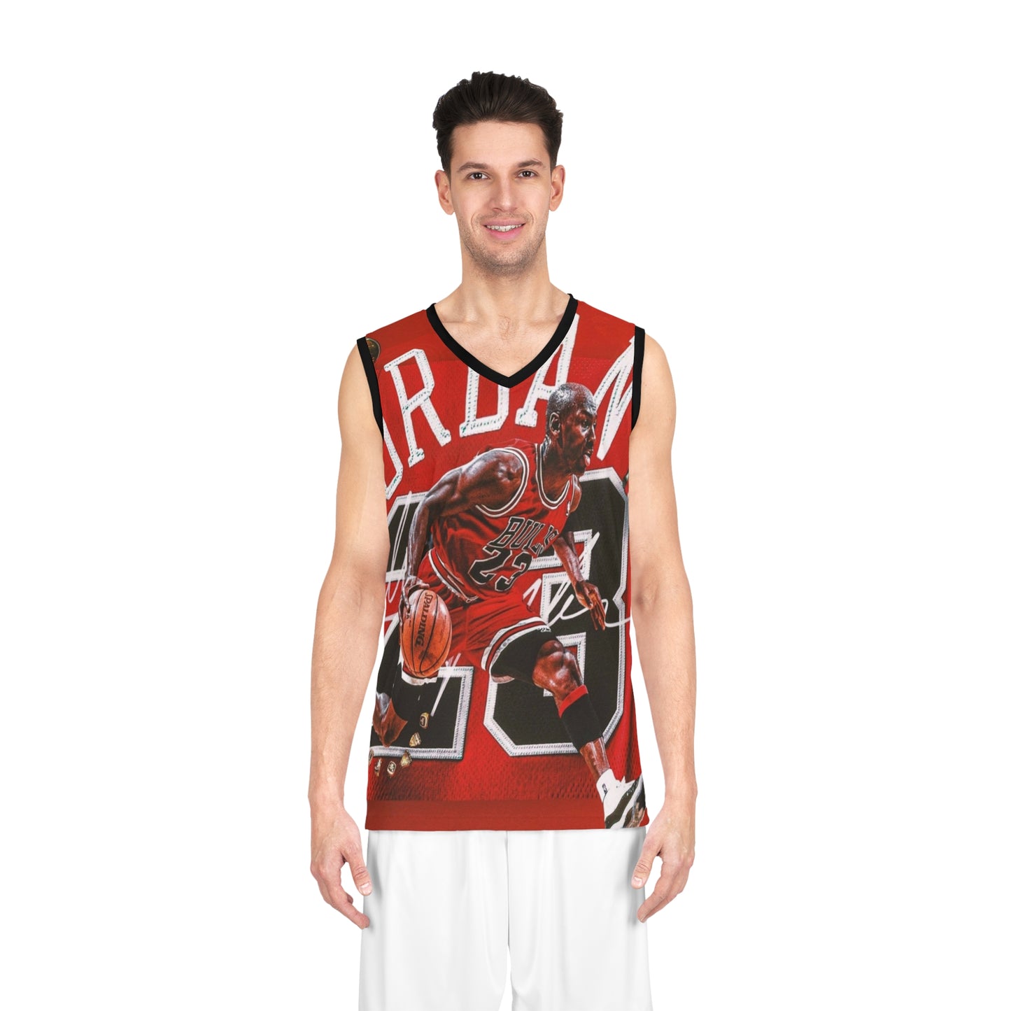 Michael Jordan red all over printed Basketball Jersey