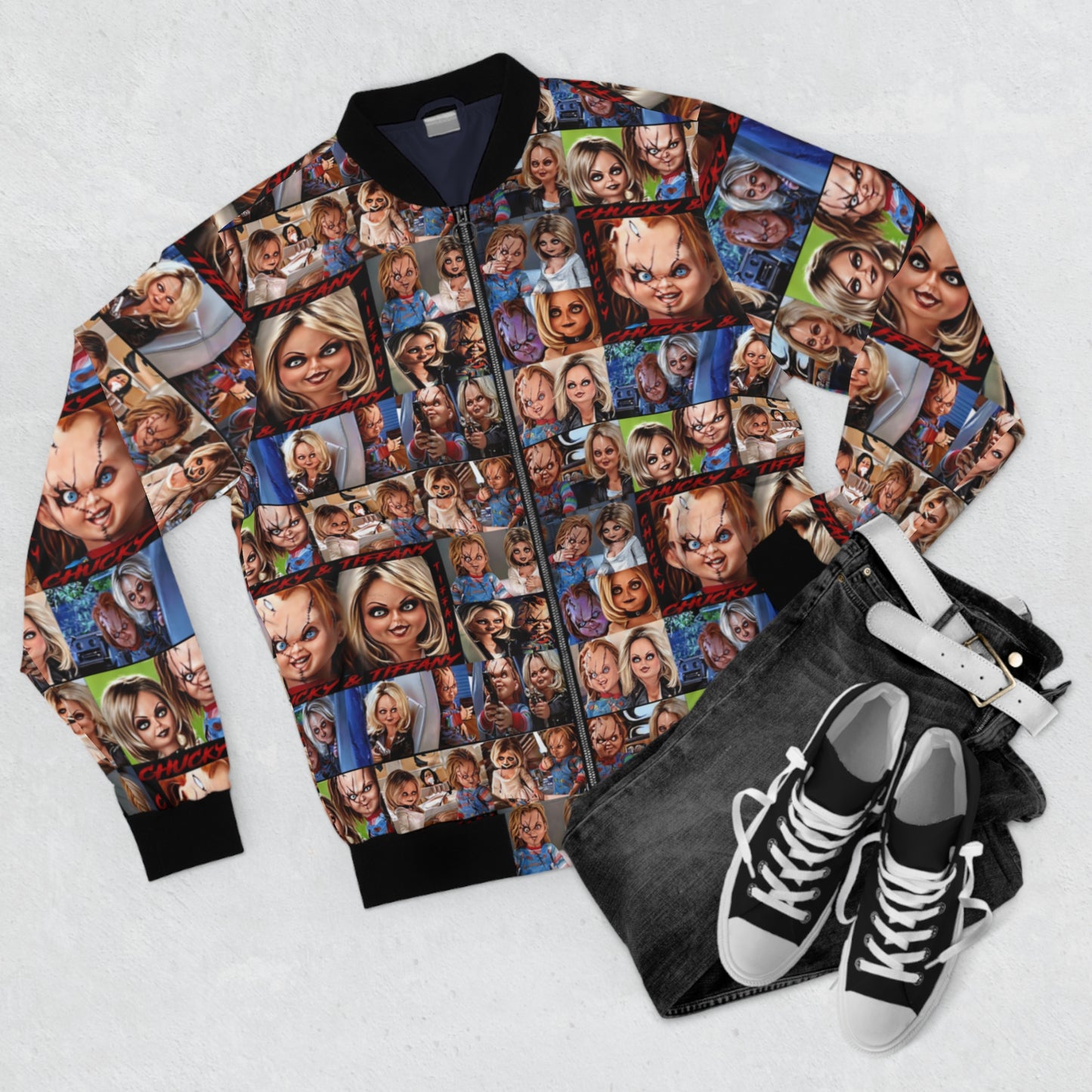 Chucky and Bride of Chucky Men's AOP Bomber Jacket