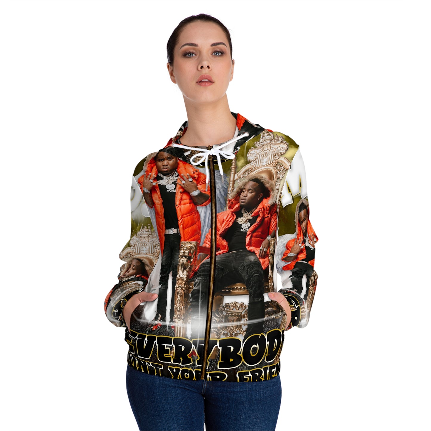 Mo3 Womens Full-Zip Hoodie (AOP)