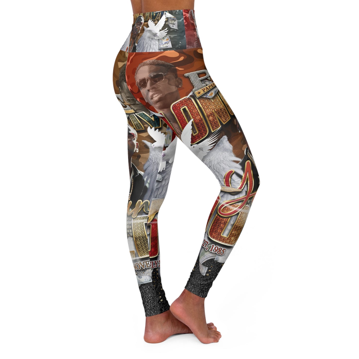 Young Dolph High Waisted Yoga Leggings (AOP)