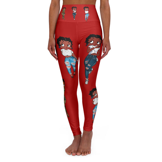 Betty boop red High Waisted Yoga Leggings