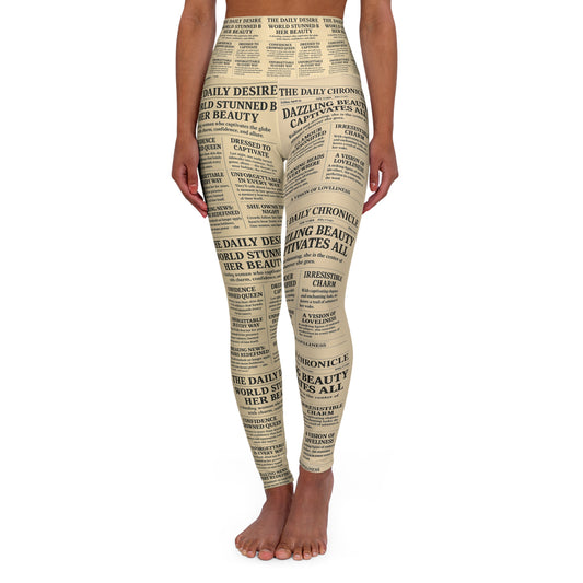 Newspaper sexy of Vibrant High Waisted Yoga Leggings, Colorful Activewear, Pilates Pants, Fitness Leggings, Yoga Outfits, Stylish Exercise Clothing