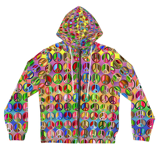 Peace ✌️ Women’s Full-Zip Hoodie (AOP)