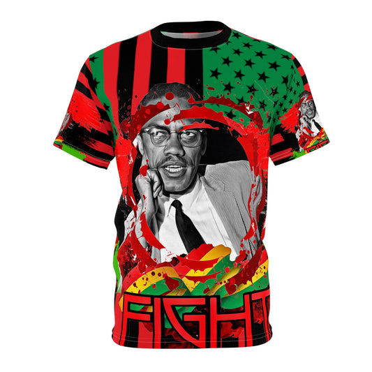 Malcolm x Unisex Cut & Sew Tee (AOP)