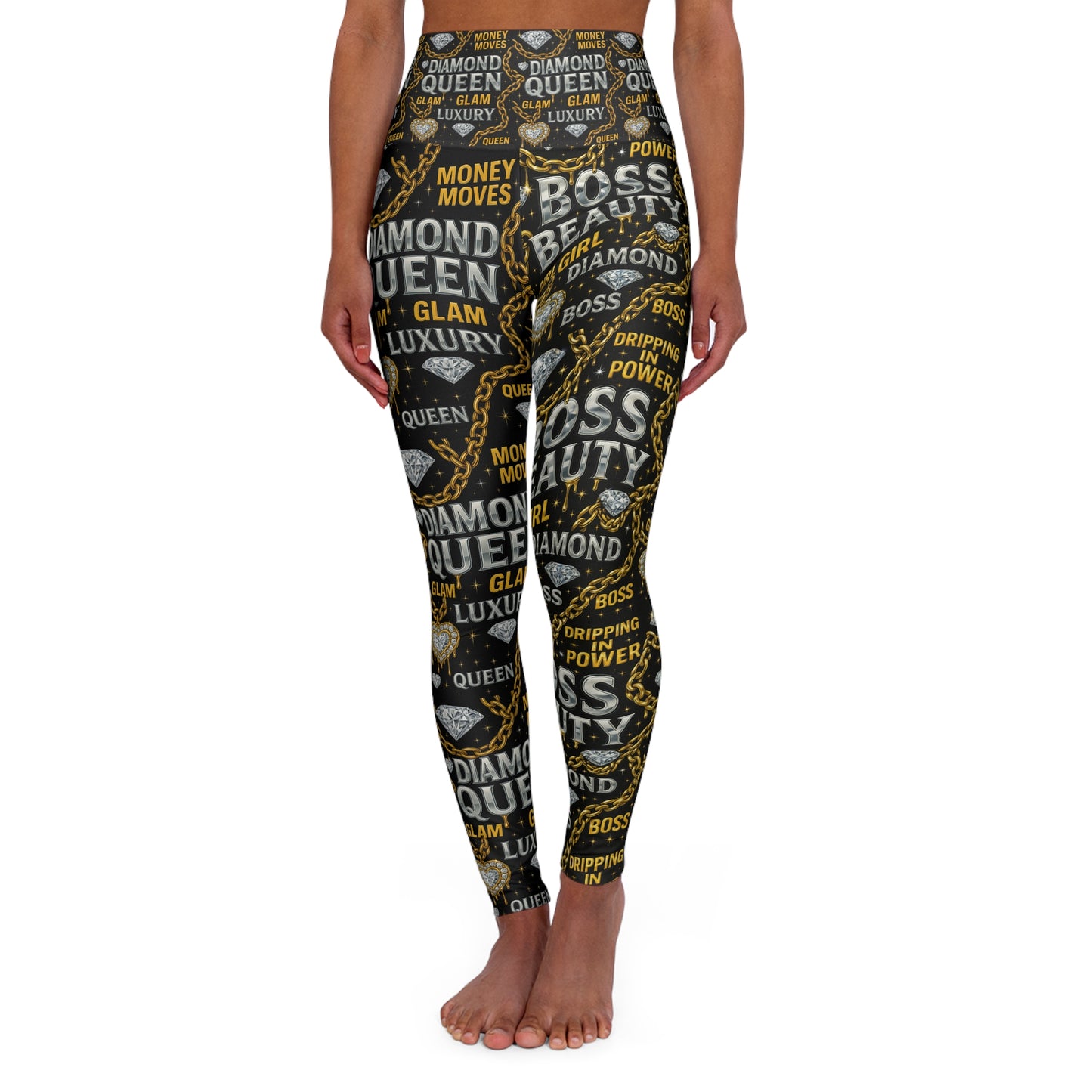 Boss beauty diamond Queen Vibrant High Waisted Yoga Leggings, Colorful Activewear, Pilates Pants, Fitness Leggings, Yoga Outfits, Stylish Exercise Clothing