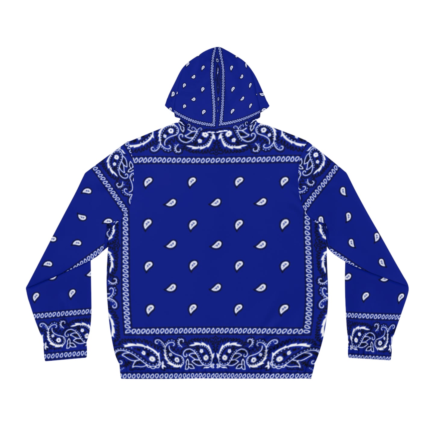 Bandana blue Men's Full-Zip Hoodie (AOP)