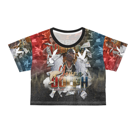 Young Dolph multi-color camouflage  Crop Tee (AOP)