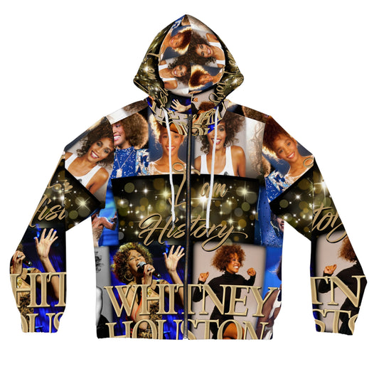 Whitney Houston Womens Full-Zip Hoodie (AOP)