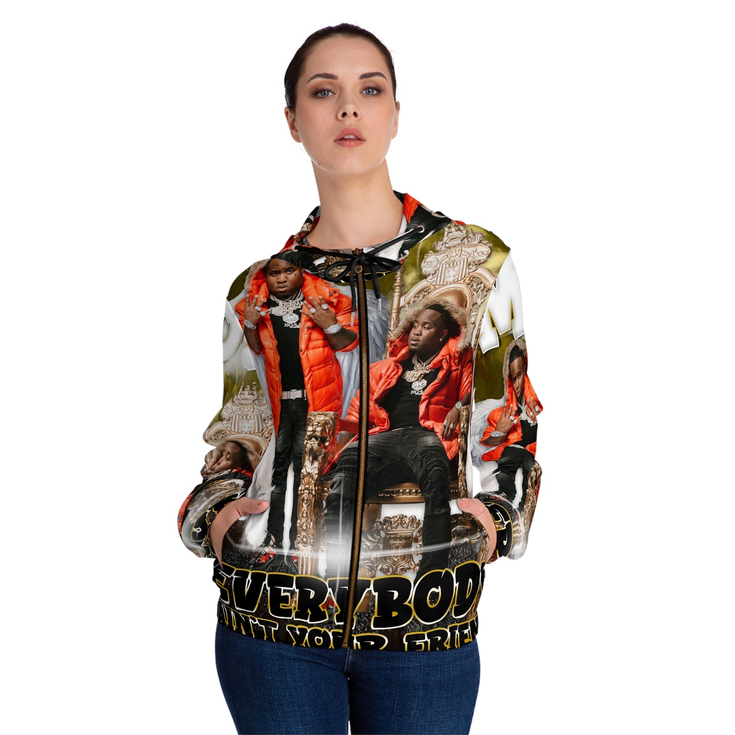 Mo3 Womens Full-Zip Hoodie (AOP)