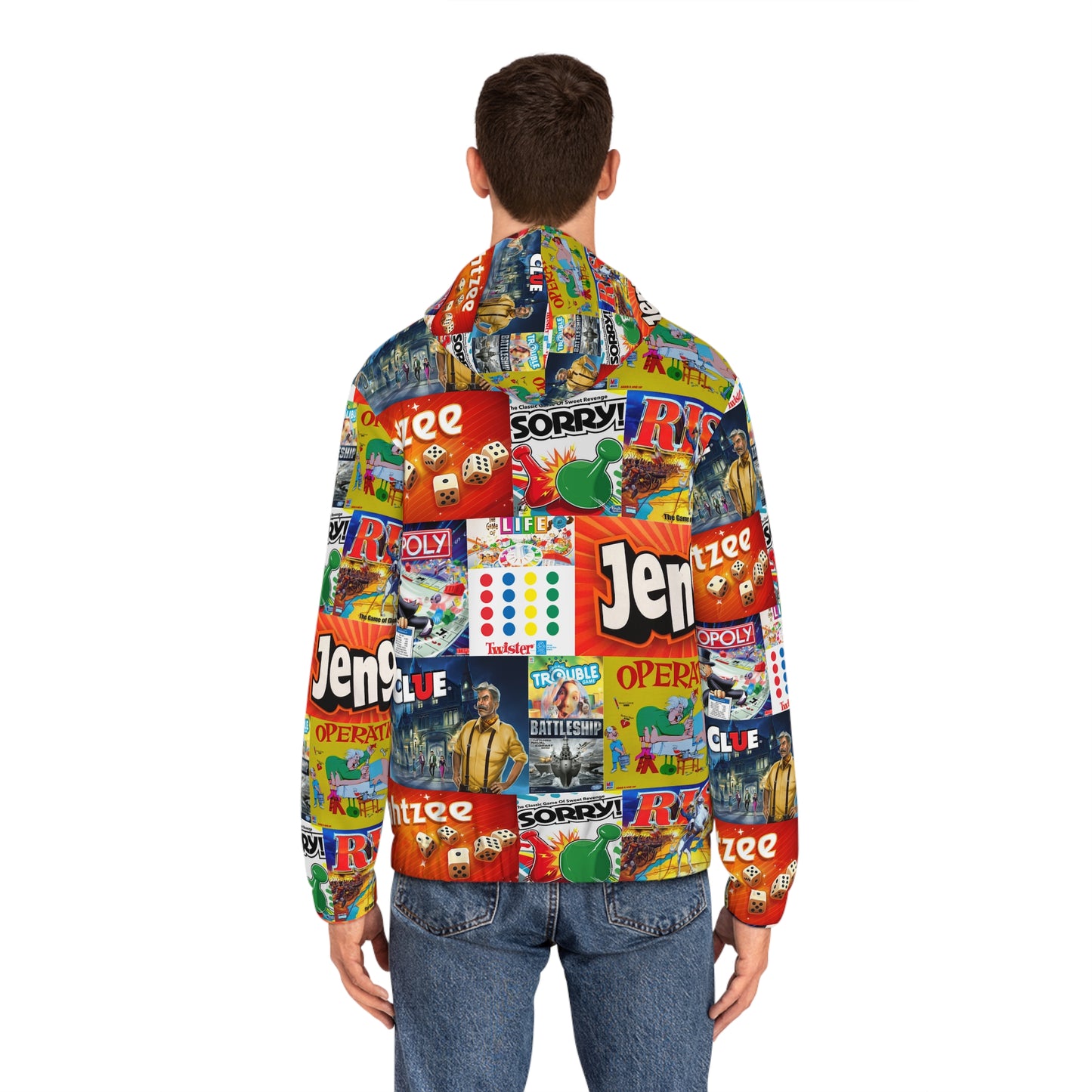 Board game Men's Full-Zip Hoodie (AOP)
