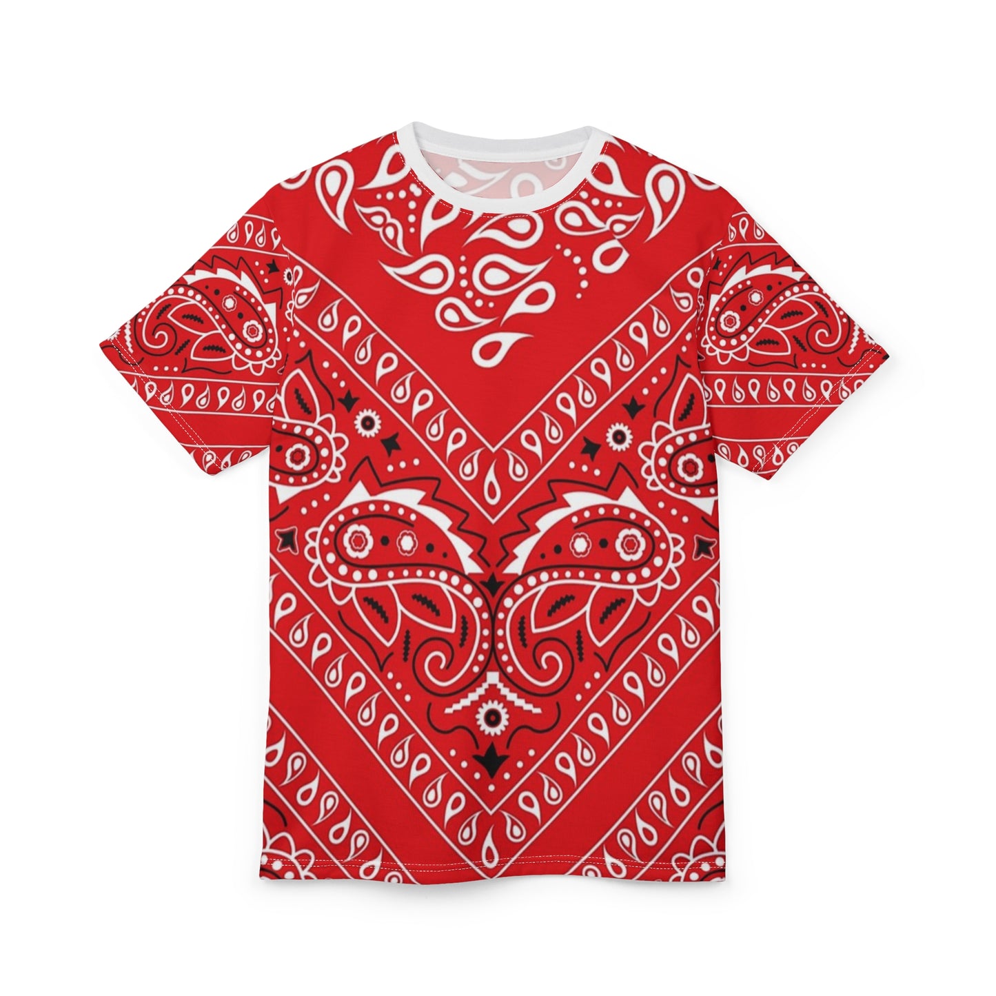 Bandana red Unisex AOP Cut & Sew Tee