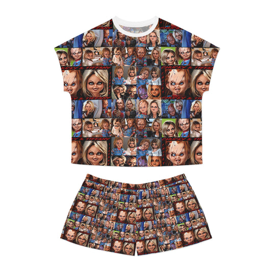 Chucky and bride of Chucky Women's Short Pajama Set (AOP)