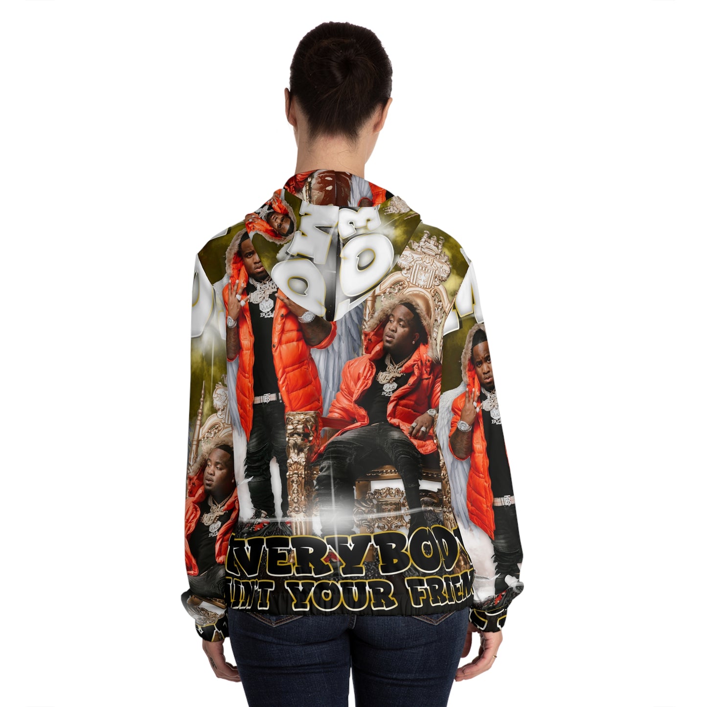 Mo3 Womens Full-Zip Hoodie (AOP)