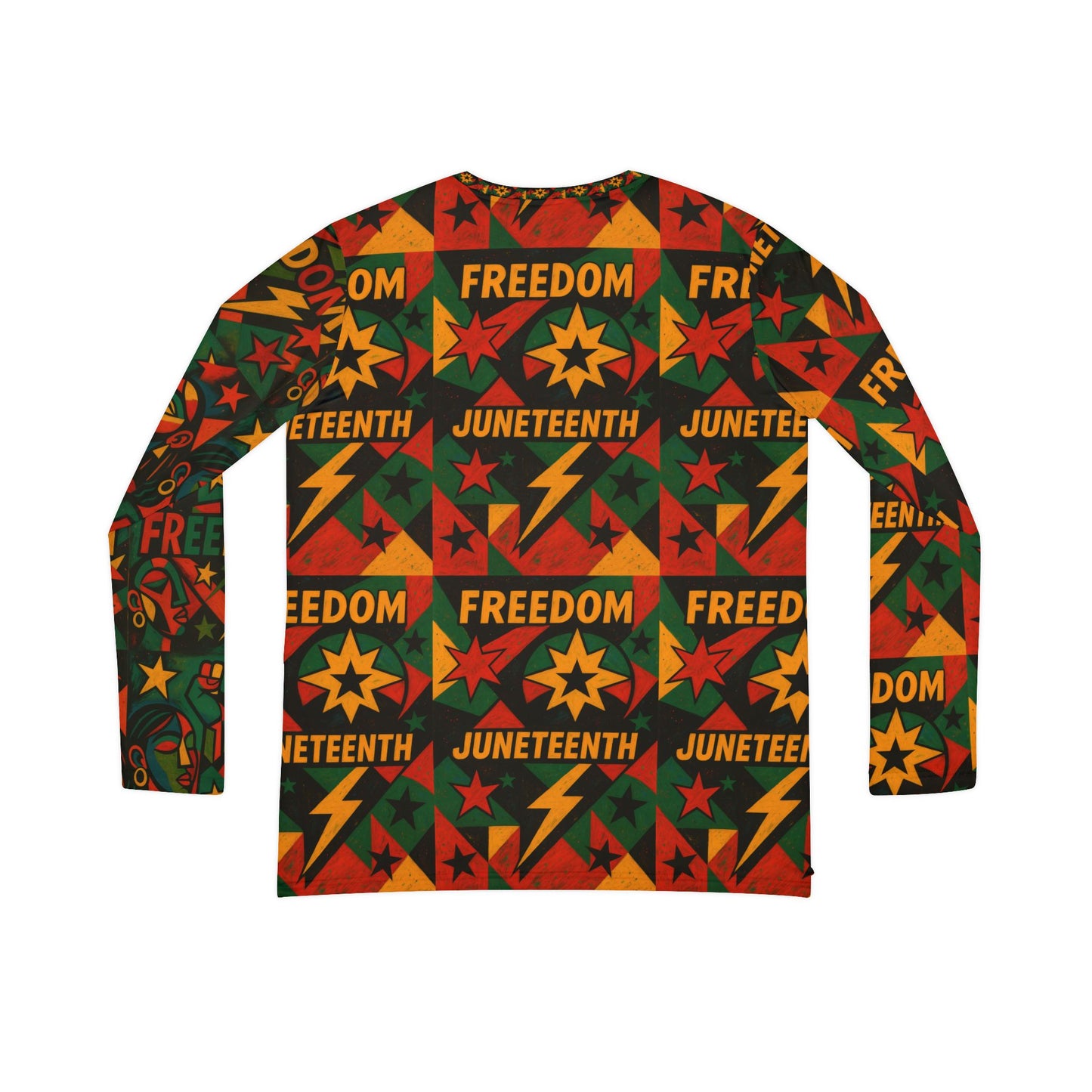 Juneteenth ,freedom theme Women's Long Sleeve Graphic V-Neck Shirt, Fun Comic Pop Art Top, Casual Wear, Gift for Her, Birthday Tee, Statement Shirt
