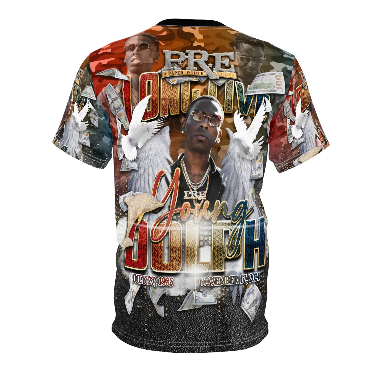 Young Dolph Unisex Cut & Sew Tee (AOP)