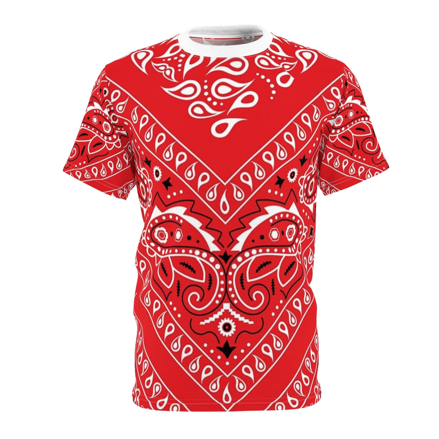 Bandana red Unisex AOP Cut & Sew Tee