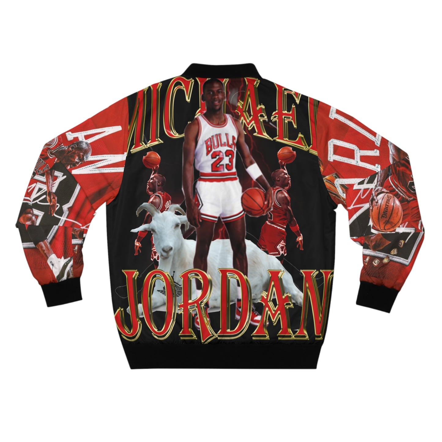 Michael Jordan red Men's AOP Bomber Jacket