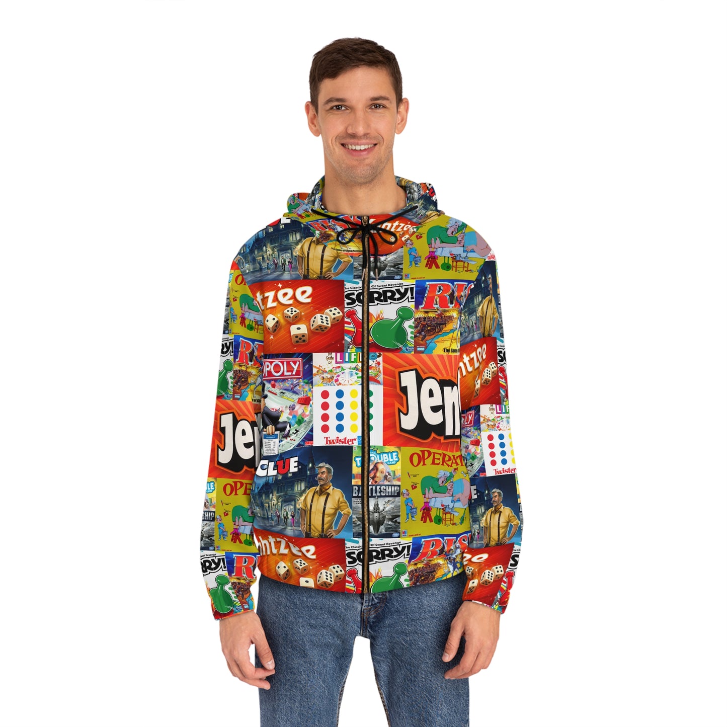 Board game Men's Full-Zip Hoodie (AOP)