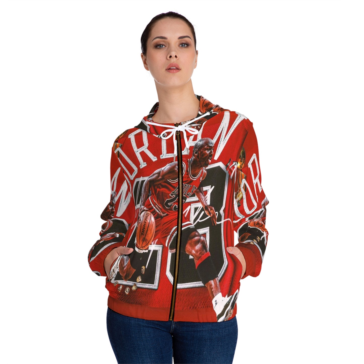 Michael Jordan Womens Full-Zip Hoodie (AOP)