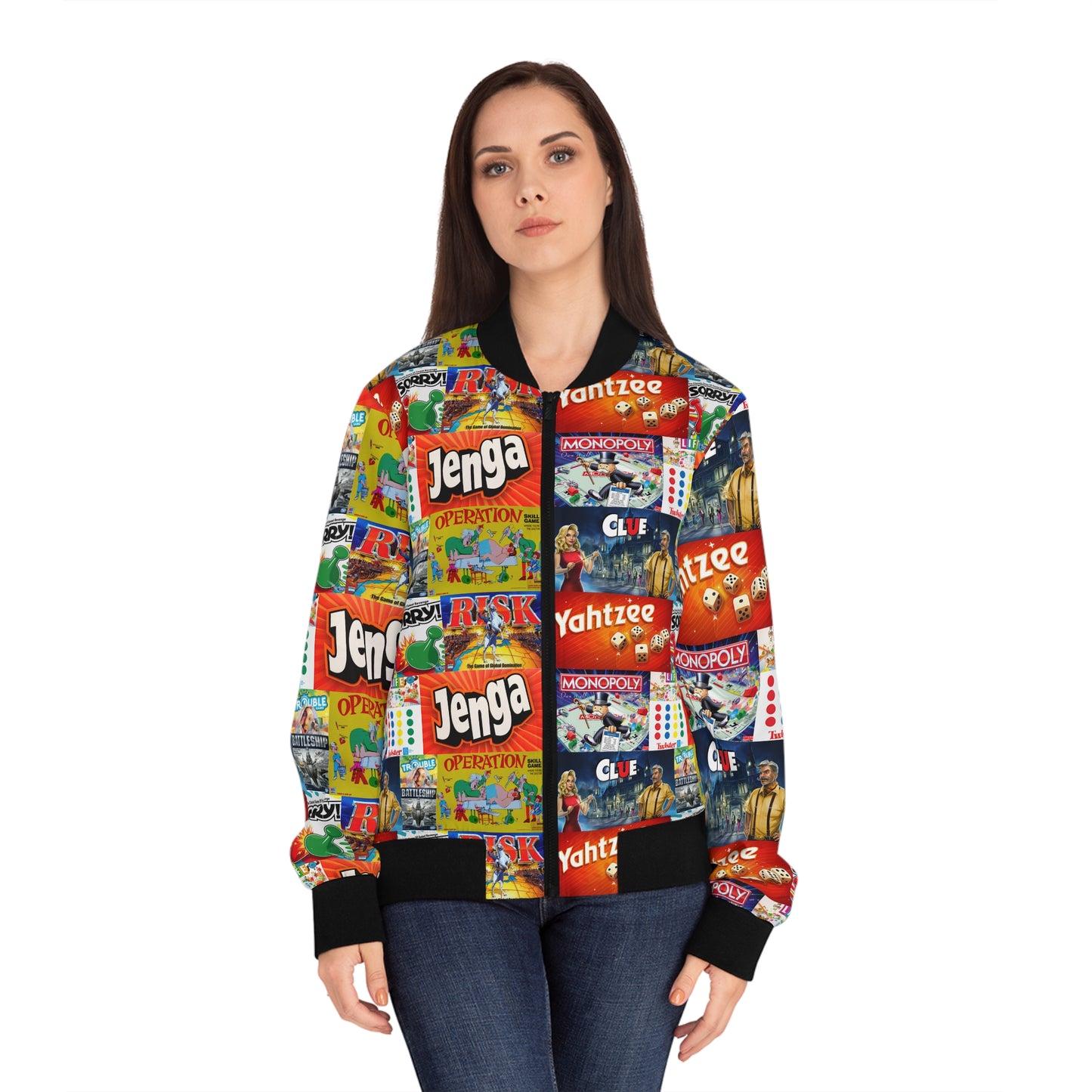 Board game Women's Bomber Jacket (AOP)