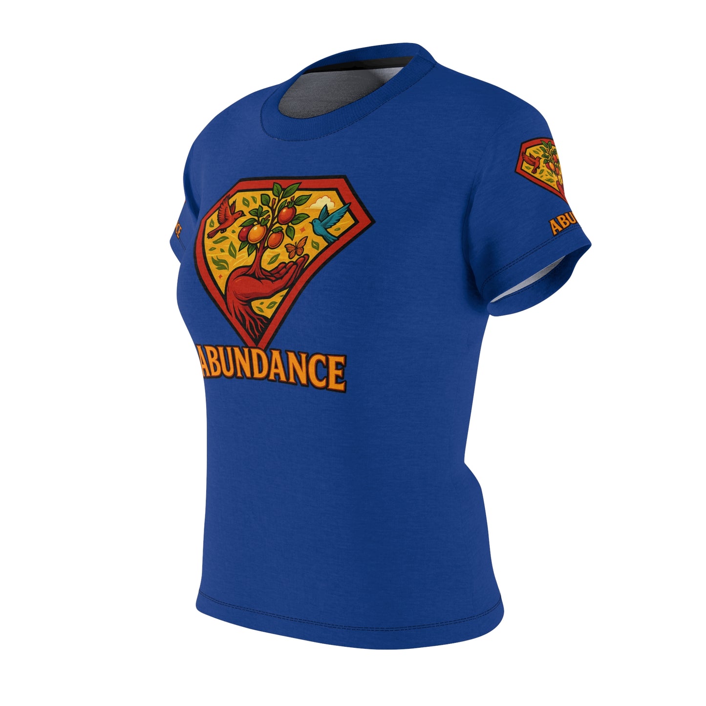Abundance Vibrant Women's Tee - Colorful Graphic Shirt for Positive Vibes, Festival Wear, Motivational Gift, Eco-Friendly Apparel